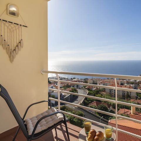 Admire the Atlantic Ocean vistas from the private balcony