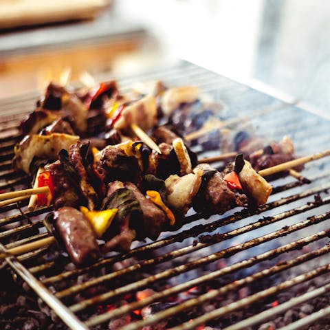 Gather a few friends to help grill some tasty produce on the barbecue 