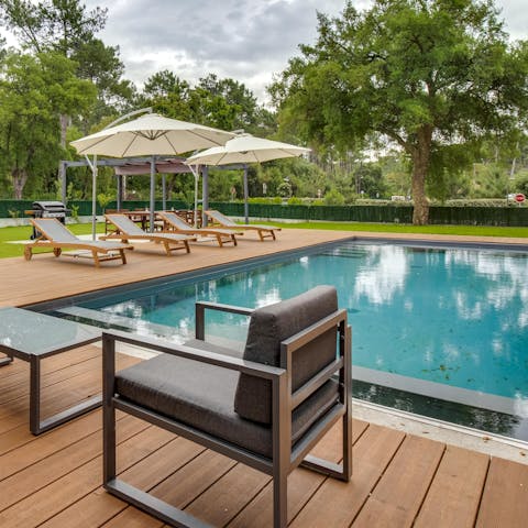 Take a dip in the refreshing waters of the private pool or lay poolside and soak up some rays 