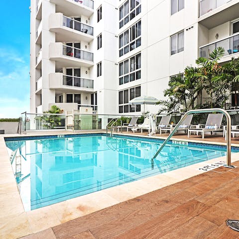 Practise your stroke in the communal pool