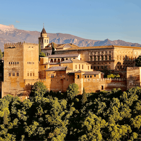 Visit the mesmerising Alhambra, which is an hour's drive away