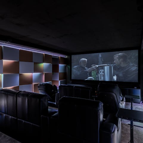 Watch your favourites on the big screen in the in-house cinema
