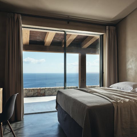Wake up and enjoy the sea views from bed