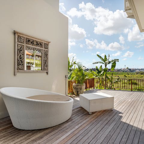 Sip a daluman ice on the terrace and admire gorgeous views