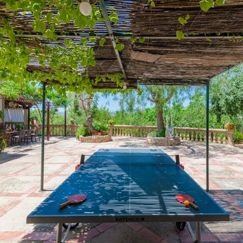 Play a game of table tennis – winner gets first dibs on sun loungers