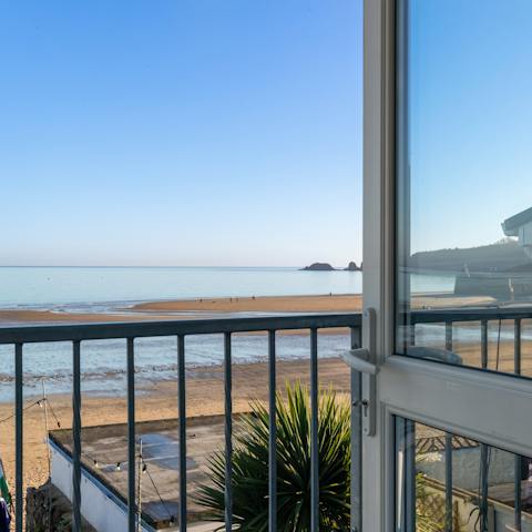 Soak up uninterrupted sea views from your beachfront base