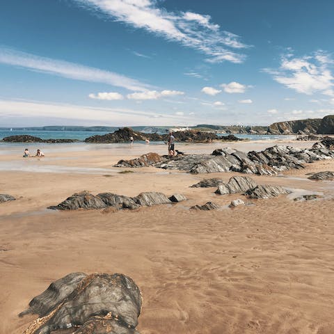 Explore gorgeous north Cornwall – Newquay is less than twenty minutes away by car