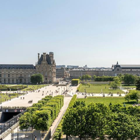 Stroll around the Tuileries Garden, right on your doorstep