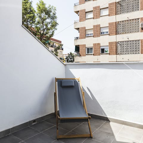 Soak up some Spanish rays on the bedroom's private terrace