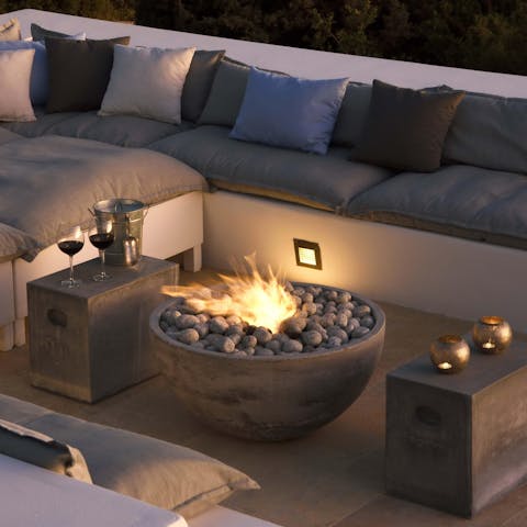 Light up the fire pit and share stories after dark 