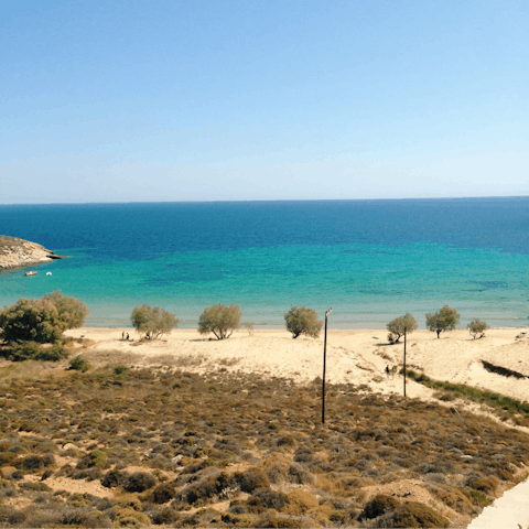 Spend the day on Tripiti Beach – it's just a five-minute drive away