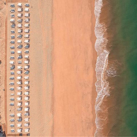 Take your pick from a range of fantastic beaches – Fonte da Telha is a nine-minute drive away