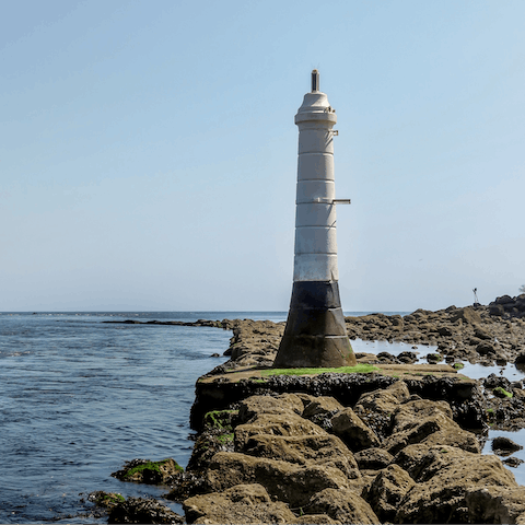 Cross the Teignmouth and Shaldon Bridge to Teignmouth Lighthouse – it's a ten-minute drive away 