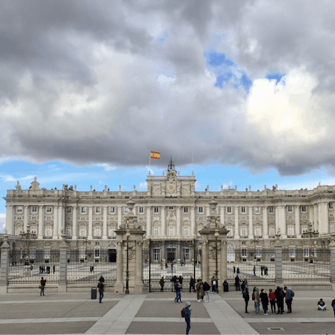 Get up close to the Royal Palace of Madrid by getting on public transport