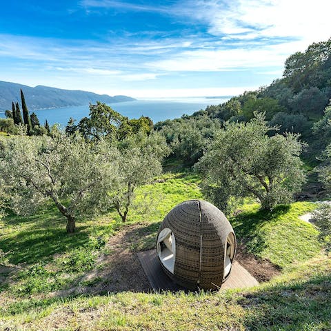 Relax and admire Lake Garda from the privacy of your own garden