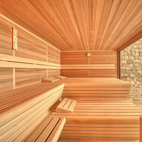 Unwind after an adventure-filled day in the sauna