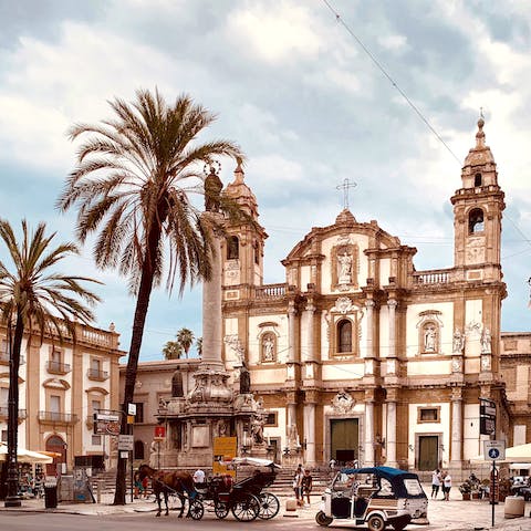 Wander the historic streets of Palermo – it's a twenty-two-minute drive