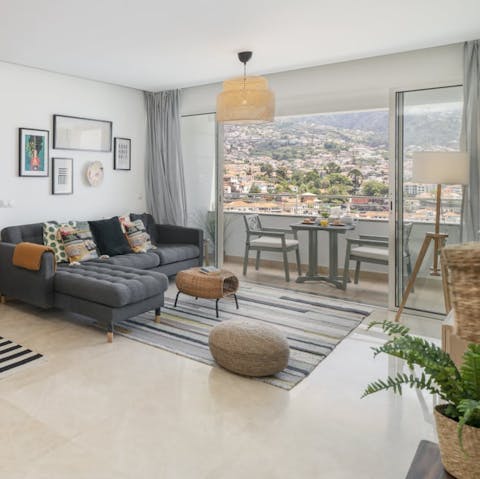 Enjoy the views over Funchal whether you're inside or out