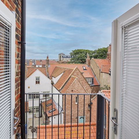 Soak up the views of Whitby rooftops from the top-floor bedroom