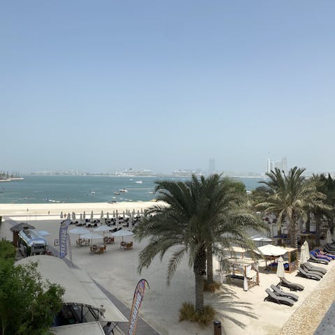 Enjoy direct access to the Persian Gulf when you stay in a beachfront building