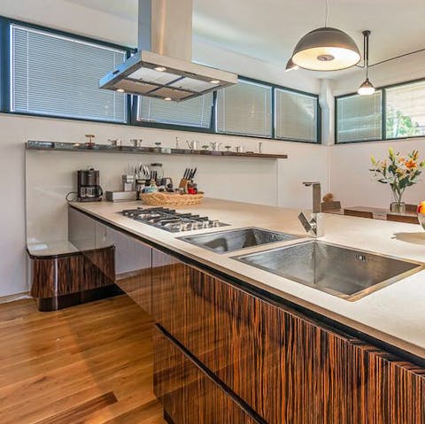 Cook up a storm in this modern kitchen island