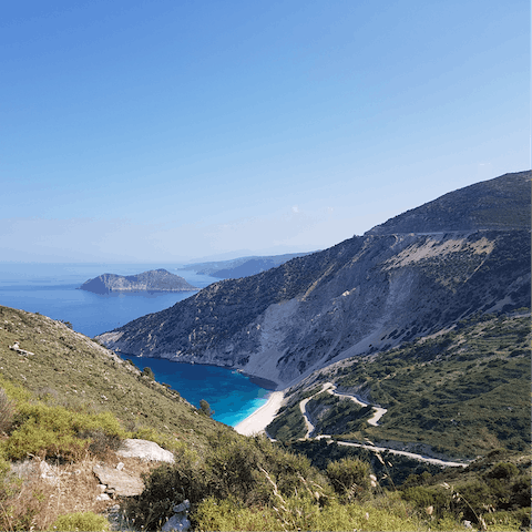 Hit the road and explore the breathtaking landscape of Kefalonia