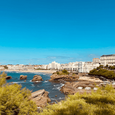 Take a short road trip down to Biarritz and enjoy long days on the coast and the historic town