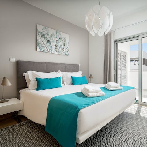 Wake up in the stylish bedrooms feeling rested and ready for another day of fun and sun