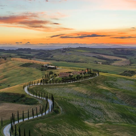 Take a drive and explore the beautiful Tuscan countryside 