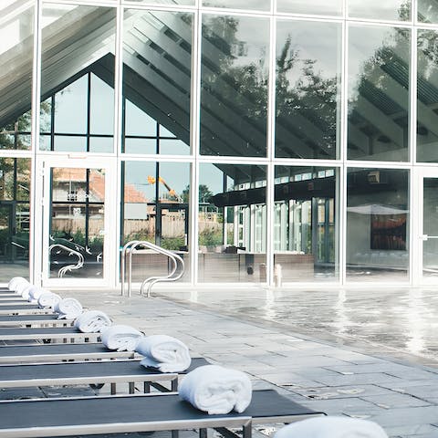 Feel a wonderful sense of wellbeing after a swim in the heated pool