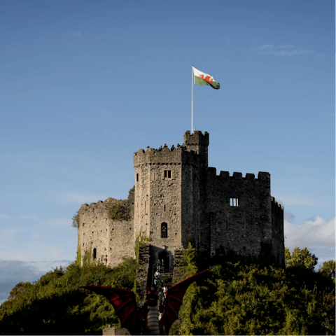 Visit the fascinating Cardiff Castle, dating back to the 12th century – it's just over a ten-minute walk