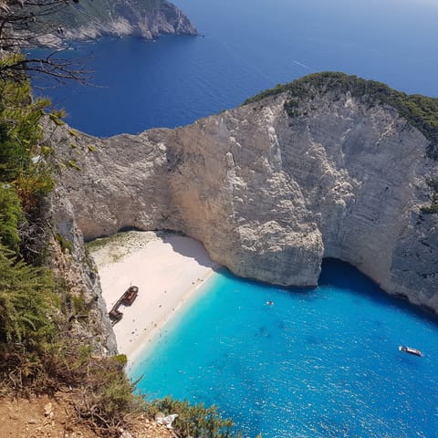 Explore the beautiful beaches that line the coastline of Zakynthos from the home's central location
