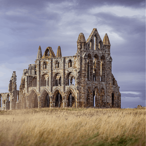 Visit historic Whitby Abbey, a twenty-minute stroll from your door