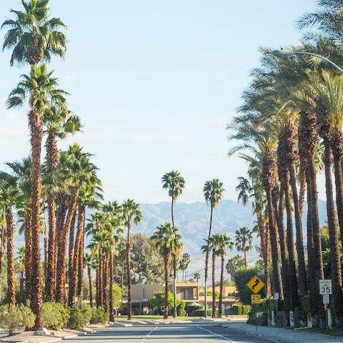 Make your way to downtown Palm Springs in less than ten minutes
