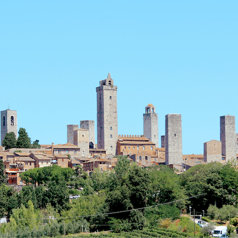 Spend a day in San Gimignano – a fifty–minute drive away