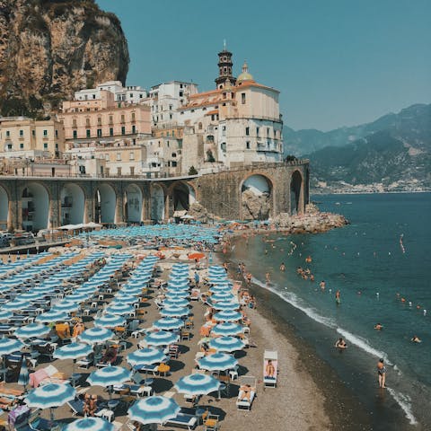 Head out and explore Italy's beautiful Amalfi coast from this prime location