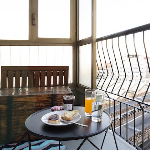 Enjoy a traditional Italian breakfast on your private balcony