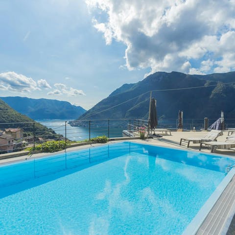 Cool off in the shared swimming pool, open seasonally