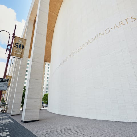 Take a ten-minute stroll to catch a show at the Hobby Center for the Performing Arts