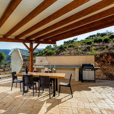 Recreate your favourite local dishes in the outdoor kitchen 