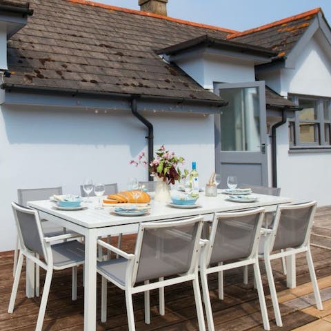 Dine alfresco on your private terrace