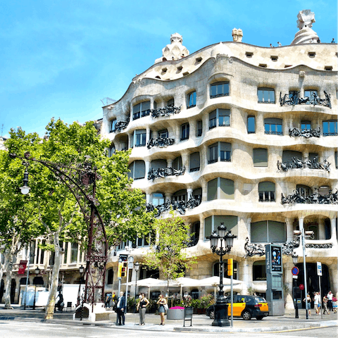 Head to Gaudí's Casa Mila, just ten minutes away