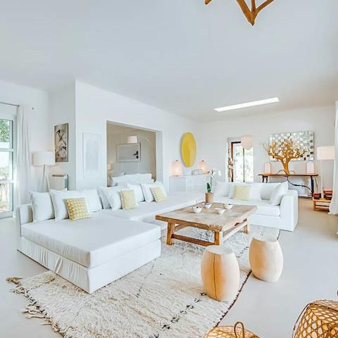Stretch out amidst the soothing interiors of the living room