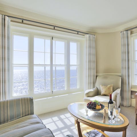Watch your worries drift away as you admire the stunning sea view
