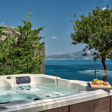 Enjoy a long soak in the state-of-the-art hot tub