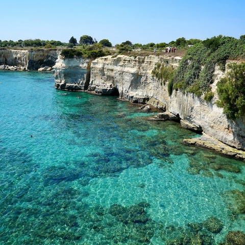 Take a dip in the crystal-clear waters off the Adriatic coast
