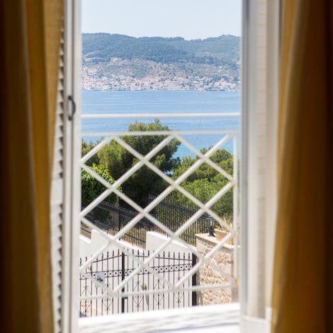 Enjoy sea views from the big windows indoors