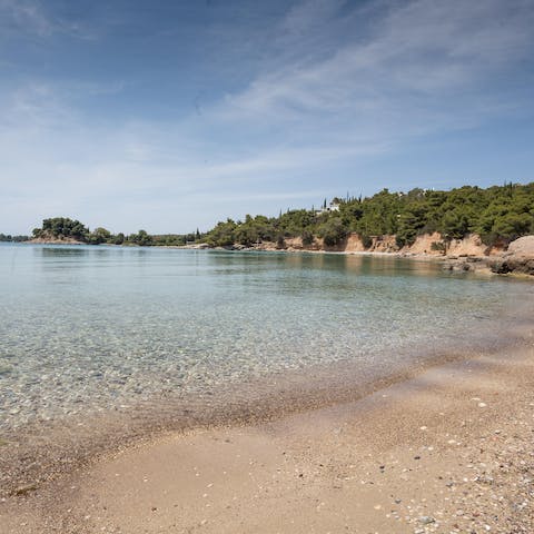 Head to your nearest secluded sandy beach, 350 metres away