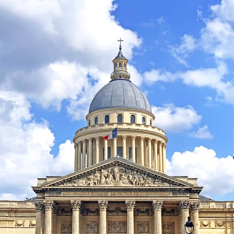 Visit the iconic Panthéon, a twenty-minute walk from your doorstep