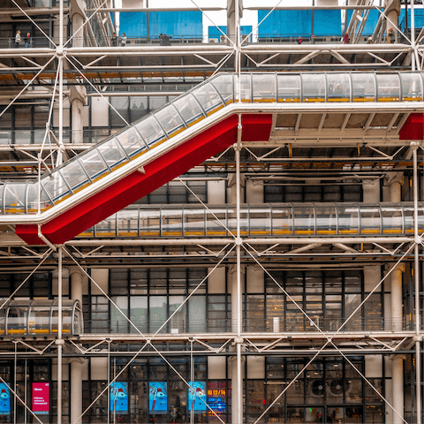 Catch and exhibition at Centre Pompidou, a quick metro ride away